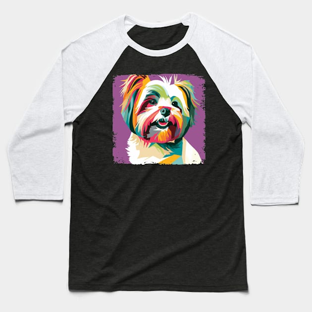 Biewer Terrier Pop Art - Dog Lover Gifts Baseball T-Shirt by PawPopArt